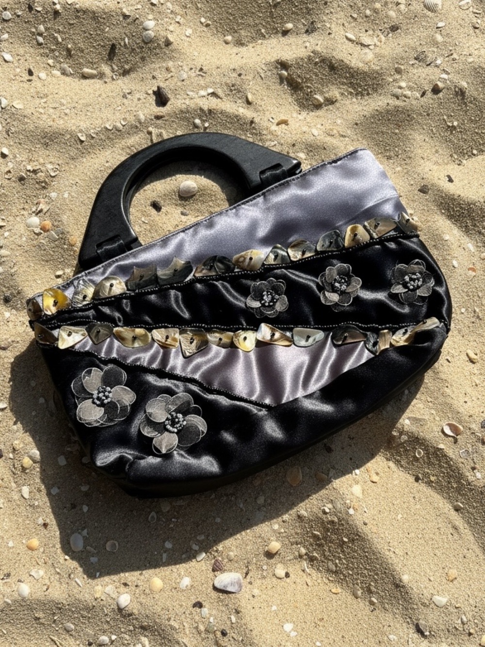 Mother of Pearl Satin Handbag